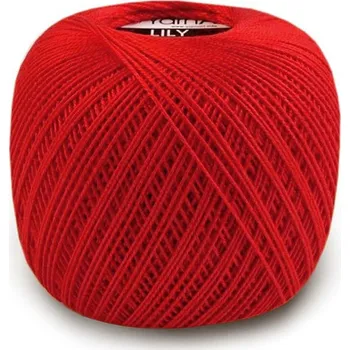 Galanterie Bavlněná příze 50 g Lily - 3 (0076) červená