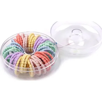 Hračka pro nejmenší Gumičky do vlasů v boxu donut Pastelové