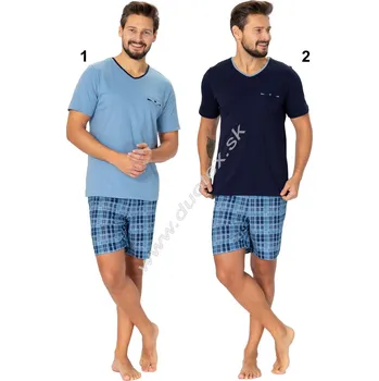Pánské pyžamo Hotberg(M-Max) Pánské pyžamo Leon710 Barva: 2-tm.modrá, Velikost: XL