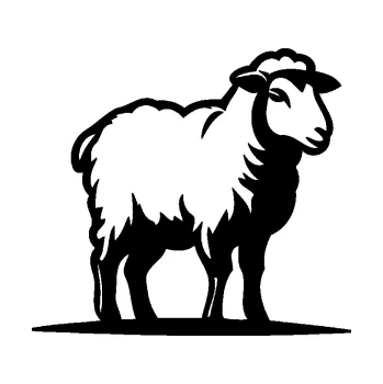 Samolepící dekorace SAMOLEPKA Ovce 002 pravá (01 - černá) NA AUTO, NÁLEPKA, FÓLIE, POLEP, TUNING, VLASTNÍ TEXT, TISK, AUTOSAMOLEPKY.cz, POLEPY, OBRÁZEK, LOGO, SAMOLEPKY
