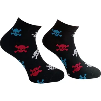 Pánské ponožky Trepon České chlapecké/pánské kotníkové ponožky REBEL vel. 24-27 (37-41), 28-31 (42-46) černé