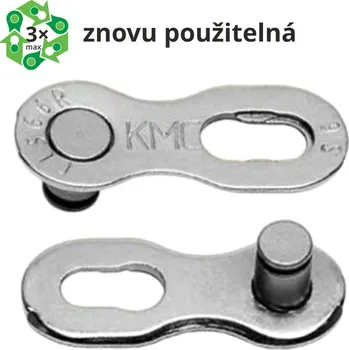Řetěz na kolo KMC CL-566R, 9 kolečko (6,6 mm) (Spojka řetězu KMC CL-566R, 9 speed (6,6 mm))