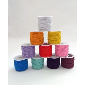 Textilní guma Guma pruženka kulatá klobouková barevná 1 mm - 25 m