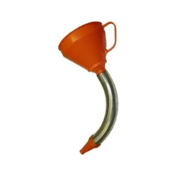 Kanystr Trychtýř kombi plastový s kovovým výtokem a mosazným sítkem