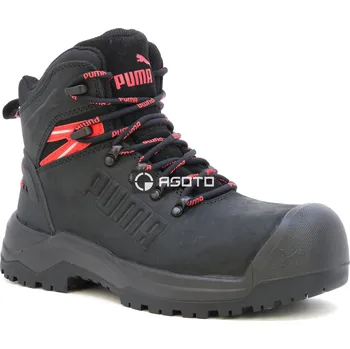 Pracovní obuv PUMA Iron HD BLK Mid S3 černá pánská pracovní obuv 41