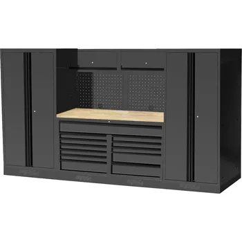 SP Tools Sestava dílenského nábytku SPT USA - SPUSS225 Pracovní deska:: dřevěná