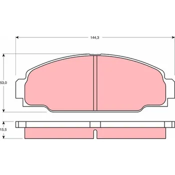 Brzdová destička Sada brzdových destiček, kotoučová brzda TRW GDB3090