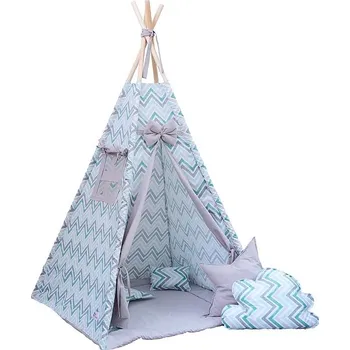Hra na zahradu BabyTýpka teepee Cikcak mint grey