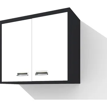 Šatní skříň Nabytekmorava Závěsná skříň SZ 80 ke sklápěcí posteli barva lamina: Antracit/bílé dveře