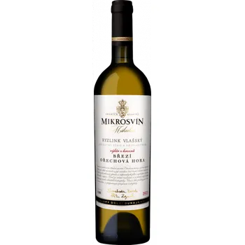 Víno Mikrosvín Ryzlink vlašský 2021 výběr z hroznů Ořechová hora Traditional Line 0,75 l