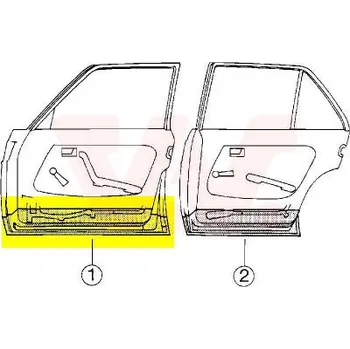 Auto zrcátko Dveře, karoserie VAN WEZEL 3010276