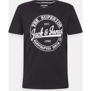 Pánské tričko Tričko Jack and Jones černé Barva: Černá, Velikost: XL