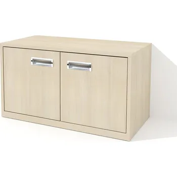 Šatní skříň Nabytekmorava Nízká skříň s policemi SD 80 ke sklápěcí posteli barva lamina: akát