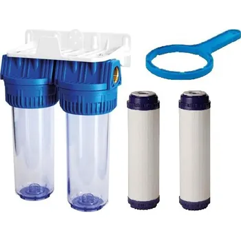 Ochranný vodní filtr Dvojitá filtrace 10"x2,5" s aktivním uhlím Připojení: 1"