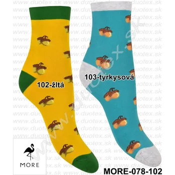 Dámské ponožky MORE Vzorované ponožky More-078-102 Barva: 103-tyrkysová, Velikost: 39-42(26-28)