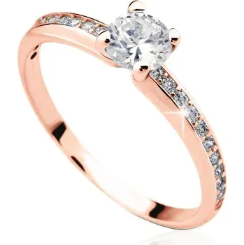 Prsten Cutie Jewellery Z6709-2354 Zásnubní prsten z růžového zlata se zirkony model Z6709-2354 vel. 53 – zlatý šperk ryzosti 585/1000 v Dárkovém balení s Certifikátem GLRRB-53-31491
