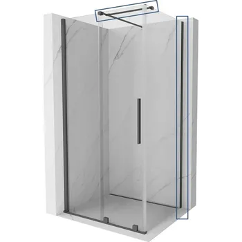 MEXEN - VELAR montážní sada pro instalaci na stěnu kartáčovaná šedá 870-00-66