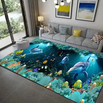 Koberec Dětský koberec s delfíny do koupelny - 3,100 x 160 cm 39 x 63 palců