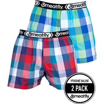 Boxerky trenky Meatfly Gigi 2 Pack - Navy Red/Green M