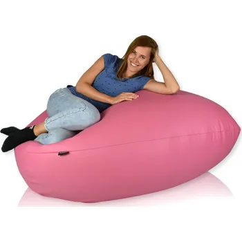 Obývací pokoj Sedací pytel Primabag Mega Sako ekokůže růžová