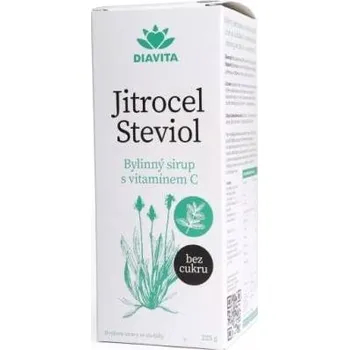 Sirup Bylinný sirup Diavita Jitrocel steviol bez cukru 225g