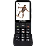 EVOLVEO EasyPhone LT, mobilní telefon pro seniory s nabíjecím stojánkem (černá barva) EP-880-LTB