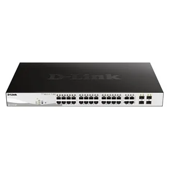 Počítač D-Link DGS-1210-28P L2/L3 Smart+ PoE switch, 24x PoE 10/100/1000 Base-T, 4x 1000Base-T /SFP, 193W DGS-1210-28P/E