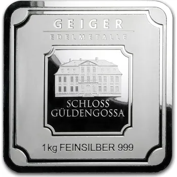 Geiger Edelmetalle Stříbrný čtverec Original 1 kg