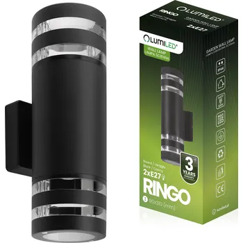 Dekorativní svítidlo Fasádní svítidlo na 2x E27 12W LED RINGO LUMILED