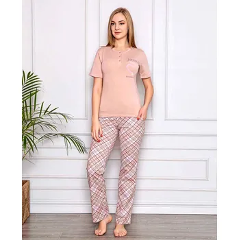 Dámské pyžamo Dámské pyžamo Leontyna Journal 9360 Modal Barva: Béžová, Velikost: L