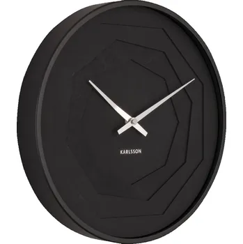 Hodiny Nástěnné hodiny Layered Origami černé 30cm KARLSSON (Barva - černá)