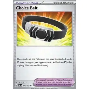 Sběratelská karetní hra Pokémon PAL 176/193 Choice Belt - Paldea Evolved Stav: Near Mint, Verze: REVERSE HOLO