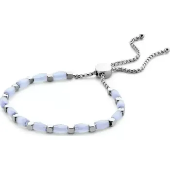 Náramek Victoria VBKACA88700 náramek z modrých korálků Silver/Blue