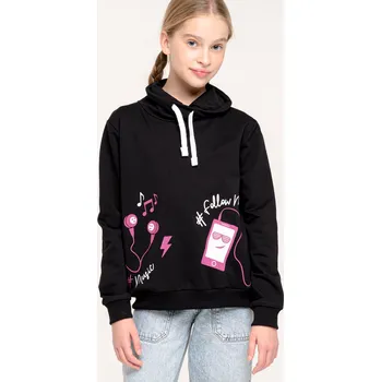 Dívčí mikina Dívčí mikina Music - černá 128