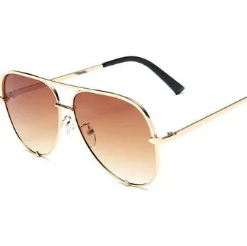 Dámské sluneční brýle retro styl - Zlatohnědá
