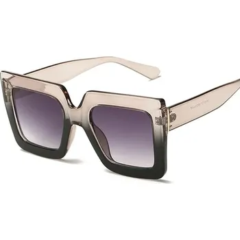 Dámské sluneční brýle módní vintage značka - Šampaňské černé