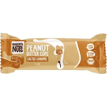 Čokoláda Naughty Nuts Bio čokoládové košíčky s arašídovým slaným karamelem 39g