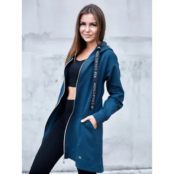 Dámská mikina Dámská mikina s kapucí VSB SOPHIA modrá na zip, VELIKOST L/XL