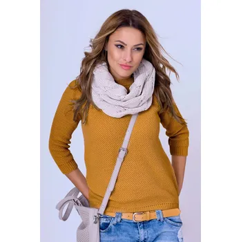 Dámský svetr Dámský pulovr HONEY hořčicový, VELIKOST UNI ( S, M , L )
