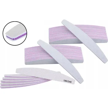 Pilník na nehty eVanda papírový půlměsíc 180/240 100 ks