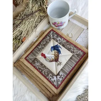 prostírání Podkafíčka - sada 4 kusů - Kohouti