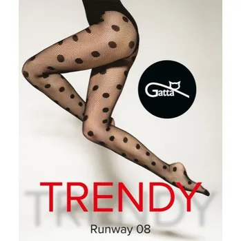 Dámská móda Silonkové punčocháče Gatta Runway 08 Barva: Černá, Velikost: 1-2