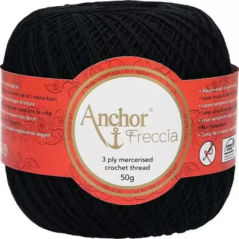 Příze Anchor Freccia 12 - 403 Černá (Háčkovací příze Anchor Freccia 12 - 403 Černá)