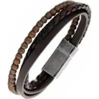 Náramek Victoria VBNACA47719 kožený náramek hnědý