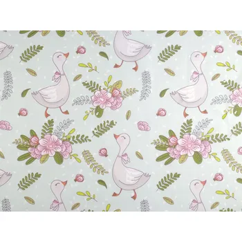 Bavlněná látka / plátno husy, barva 1 (194) mentolová