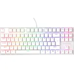 Genesis tichá herní klávesnice THOR 303/TKL/RGB/Outemu Peach Silent/Drátová USB/US layout/Bílá NKG-2063