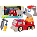 LEAN Toys Cartoon Boom Truck k rozebrání DIY Red
