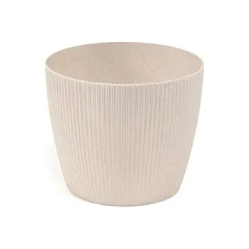 Květináč Lamela LAMELA, květináč MAGNOLIA ECO JUMPER, průměr 19 cm, výška 15 cm, bílý