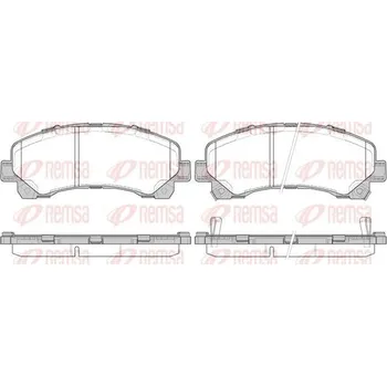 Brzdová destička Sada brzdových destiček, kotoučová brzda REMSA 1407.00