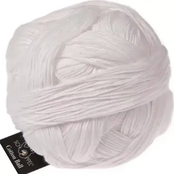 Příze Schoppel Wolle Cotton ball 990 Weiß (Příze Cotton ball 990 Weiß)